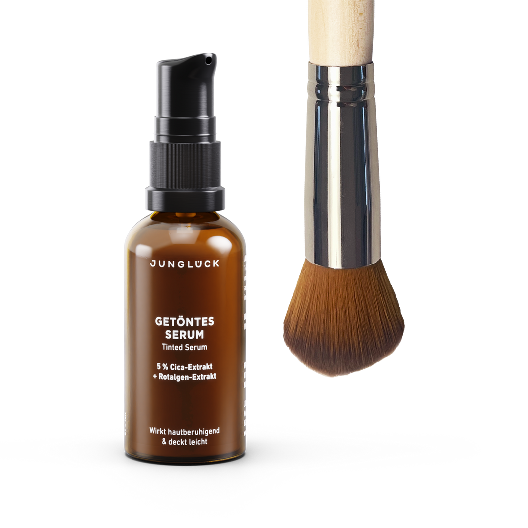 Getöntes Serum + Pinsel Kombi dunkel